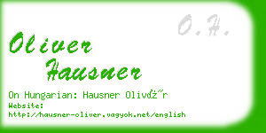 oliver hausner business card